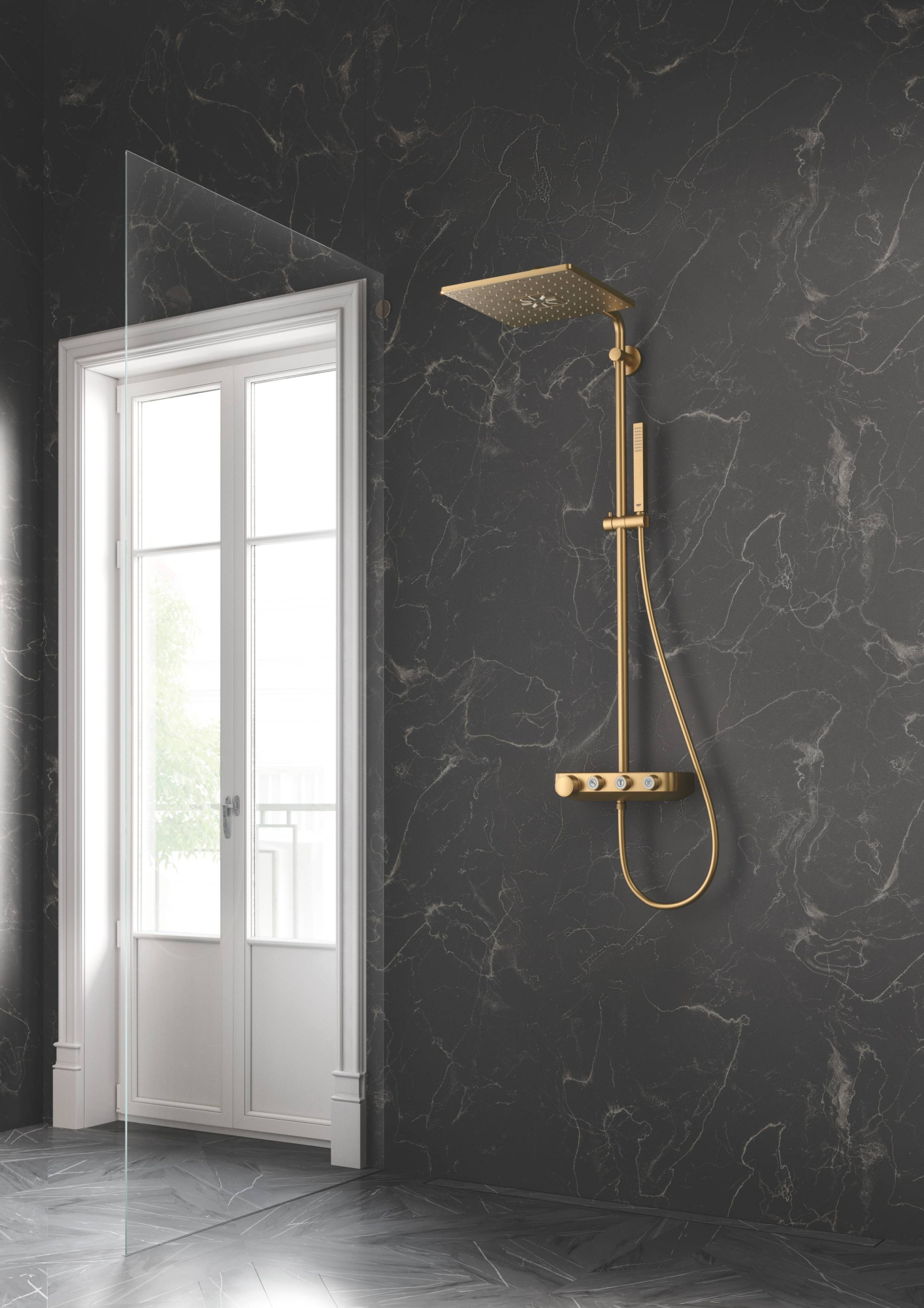 Фото Душевая стойка Grohe Euphoria SmartControl System 310 Cube Duo 26508GN0 холодный рассвет