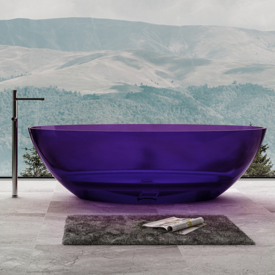 Фото Прозрачная ванна Abber Kristall 180x85 AT9702Amethyst аметист