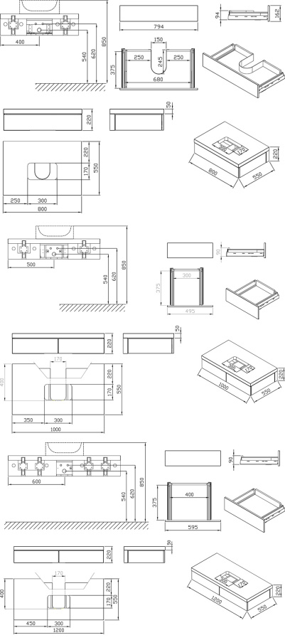 Фото Тумба под раковину Ravak Formy SD 1000 X000001033 дуб
