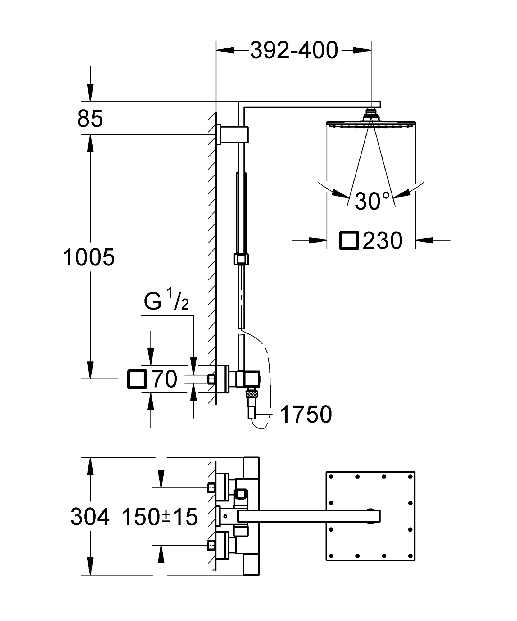 Фото Душевая система Grohe Euphoria Cube System 26087000