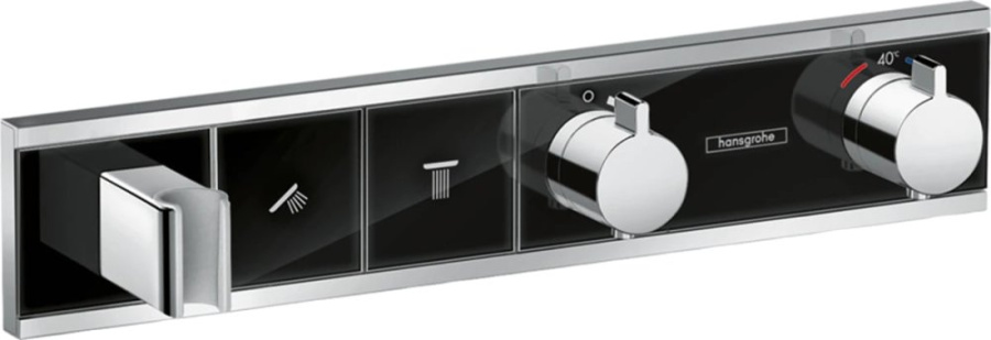 Фото Смеситель для душа с термостатом hansgrohe RainSelect 15355600 черный хром