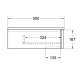 Фото Тумба под раковину Villeroy&Boch Antao 120 L10113HM орех/мрамор ботичино