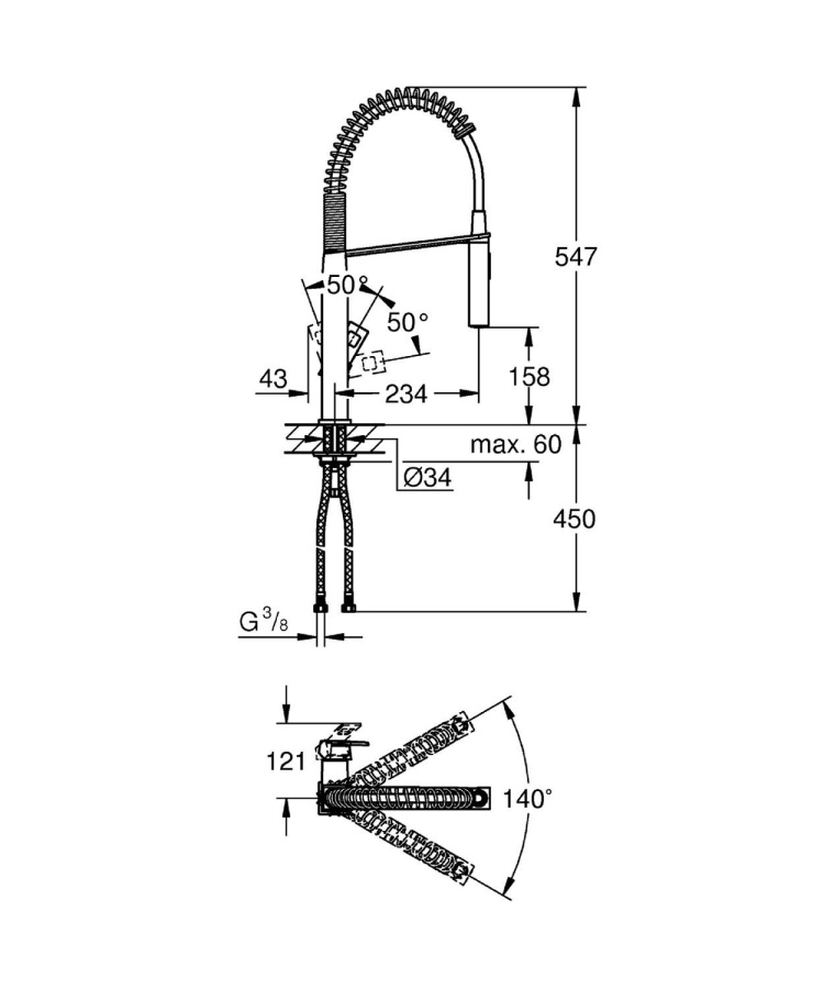 Фото Смеситель для кухни Grohe Eurocube 31395DC0