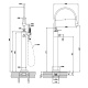Фото Смеситель для ванны Gessi Goccia 24978#279 белый матовый