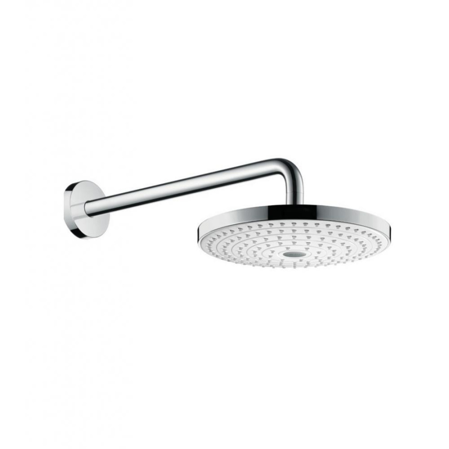 Фото Верхний душ hansgrohe Raindance Select ES 26470400 24х24 см, 2 режима струи, с держателем хром/белый