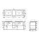 Фото Тумба под раковины Simas Sharp 180 FM2 dark oak