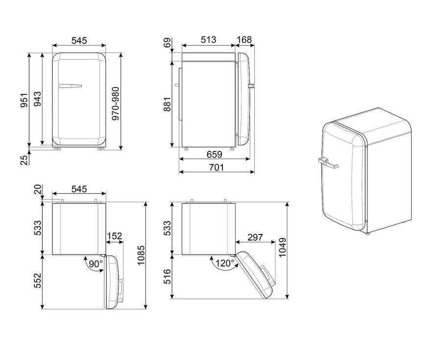 Фото Холодильник Smeg FAB10ROR5