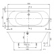 Фото Квариловая ванна Villeroy&Boch Oberon 2.1 180x80 UBQ180OBN9CL00VD-01 левая