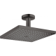 Фото Верхний душ hansgrohe Raindance E 300 1jet 26250340 с потолочным подсоединением, шлифованный черный хром