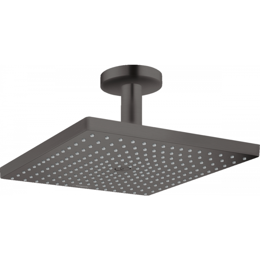 Фото Верхний душ hansgrohe Raindance E 300 1jet 26250340 с потолочным подсоединением, шлифованный черный хром