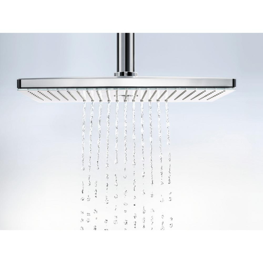 Фото Верхний душ встраиваемый hansgrohe Rainmaker Select 460 2jet EcoSmart 24014400 белый/хром