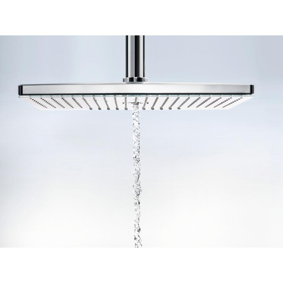 Фото Верхний душ встраиваемый hansgrohe Rainmaker Select 460 2jet EcoSmart 24014400 белый/хром