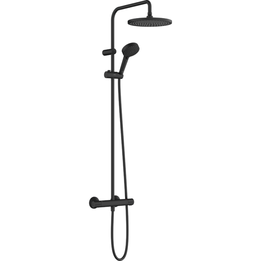 Фото Душевая стойка hansgrohe Vernis Blend Showerpipe 240 1jet 26426670 черный матовый