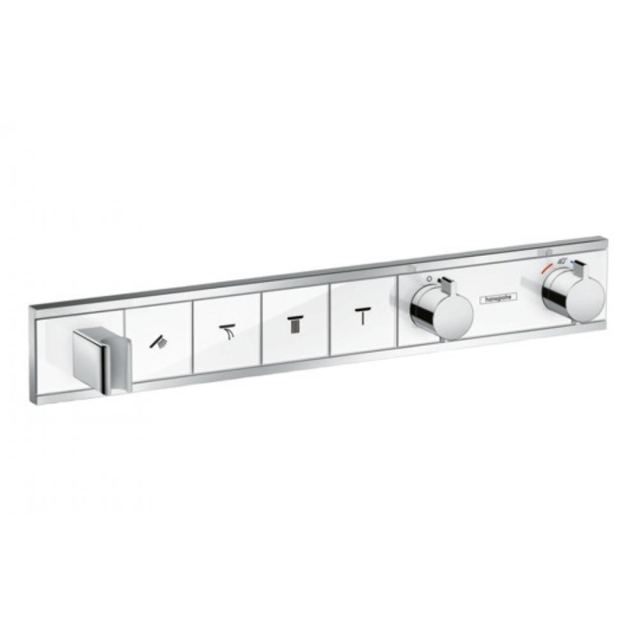 Фото Смеситель для душа с термостатом hansgrohe RainSelect 15357400 белый/хром