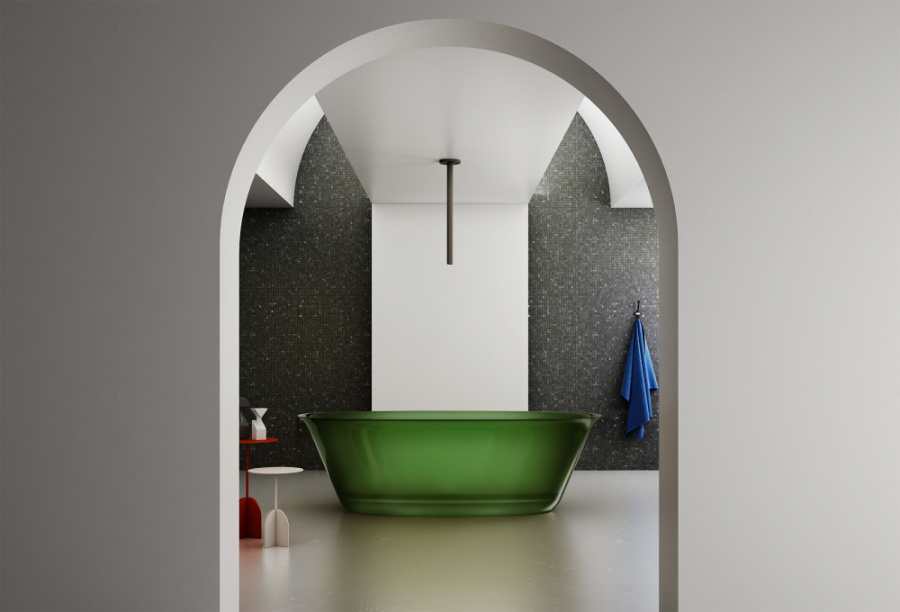 Фото Прозрачная ванна Abber Kristall 170x75 AT9707Emerald зеленый
