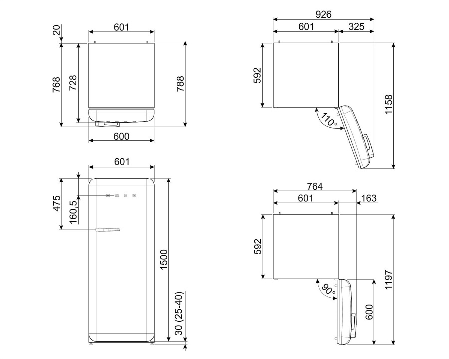 Фото Холодильник Smeg FAB28RPG5