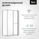 Фото Дверь Roca Apex правая с боковой панелью 140x80 ZRU9307901 оружейная сталь, стекло прозрачное