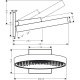 Фото Верхний душ hansgrohe Rainfinity 360 1jet 26230000 с настенным разъемом