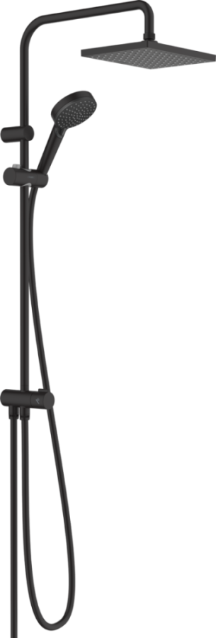 Фото Душевая система hansgrohe Vernis Shape Showerpipe 230 1jet Reno 26289670, EcoSmart, матовый черный