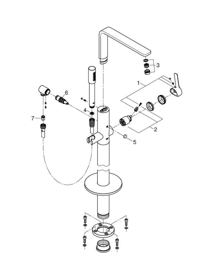 Фото Смеситель для ванны Grohe Lineare New 23792001 напольный
