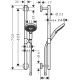 Фото Душевой набор hansgrohe Raindance Select S 120 3jet 26320400 со штангой 65 см