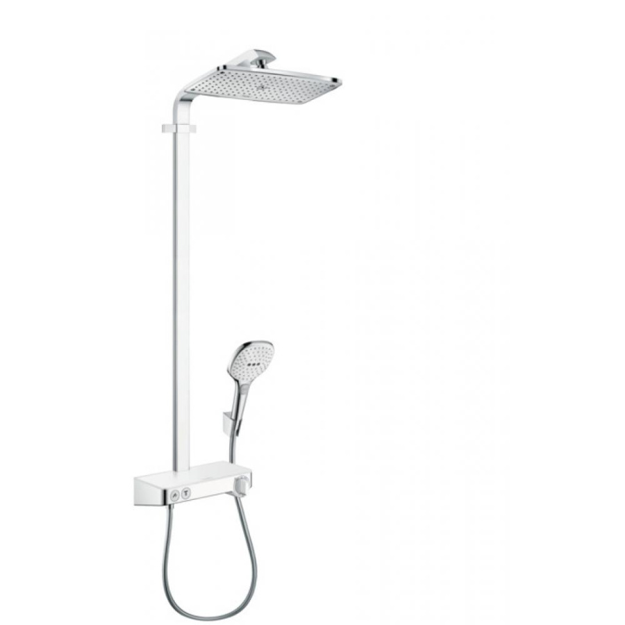 Фото Душевая стойка hansgrohe Showerpipe 360 1jet с ShowerTablet Select 300 27288400 с термостатом