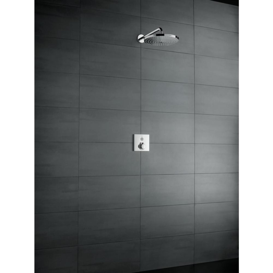 Фото Верхний душ hansgrohe Raindance Select ES 26470000 24х24 см, 2 режима струи, с держателем хром