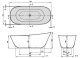 Фото Квариловая ванна Villeroy&Boch Theano Curved Edition 170x75 UBQ170ANH7F200V-01 альпийский белый