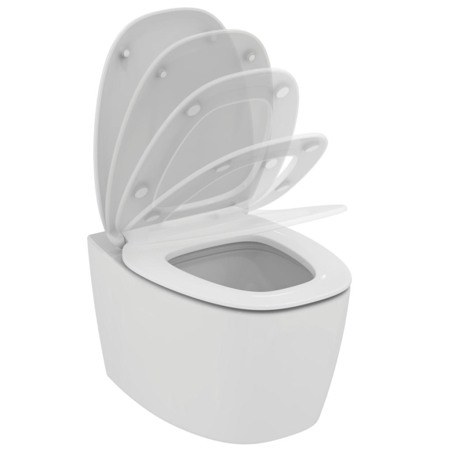 Фото Подвесной унитаз Ideal Standard Dea T348801 безободковый, с сиденьем микролифт