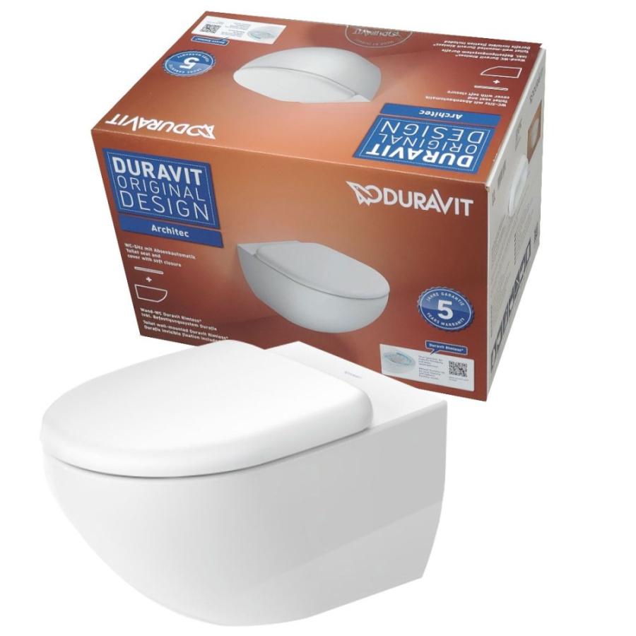Фото Подвесной унитаз Duravit Architec Rimless 45720900A1 с сиденьем микролифт