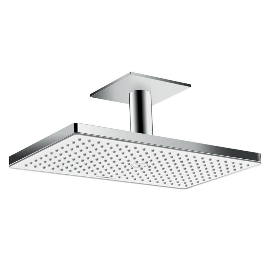 Фото Верхний душ встраиваемый hansgrohe Rainmaker Select 460 1jet EcoSmart 24012400 белый/хром