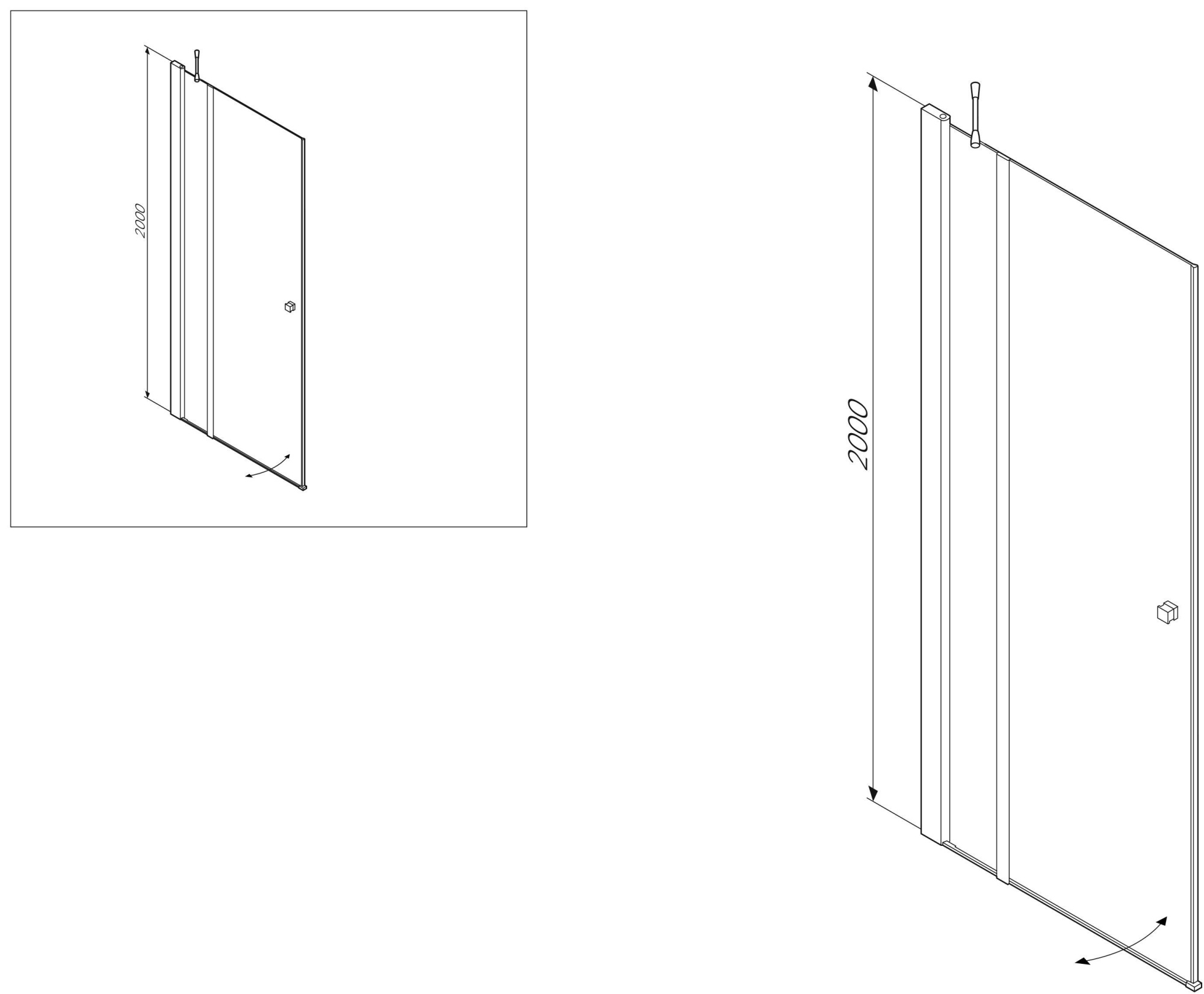 Фото Душевая дверь в нишу AM.PM Inspire W51G-E4D6-200-CT