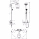 Фото Душевая система hansgrohe Croma 220 Showerpipe 27185000