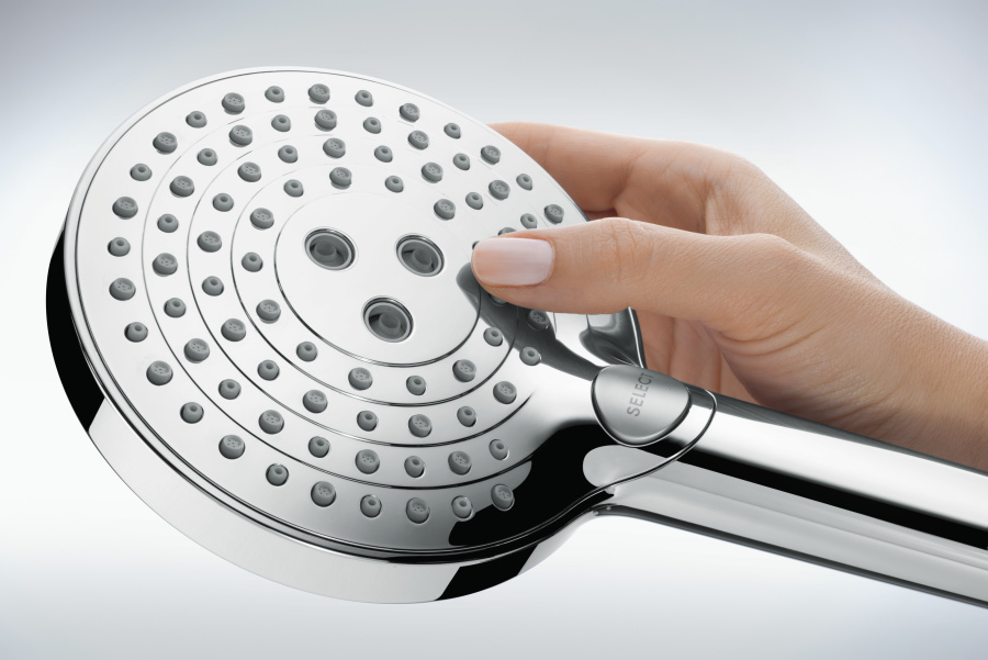 Фото Душевая система hansgrohe Raindance Select S Showerpipe 240 1jet P 27633670 с термостатом матовый черный