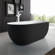 Фото Акриловая ванна BelBagno 170x80 BB70-1700-800-W/NM черно-белая