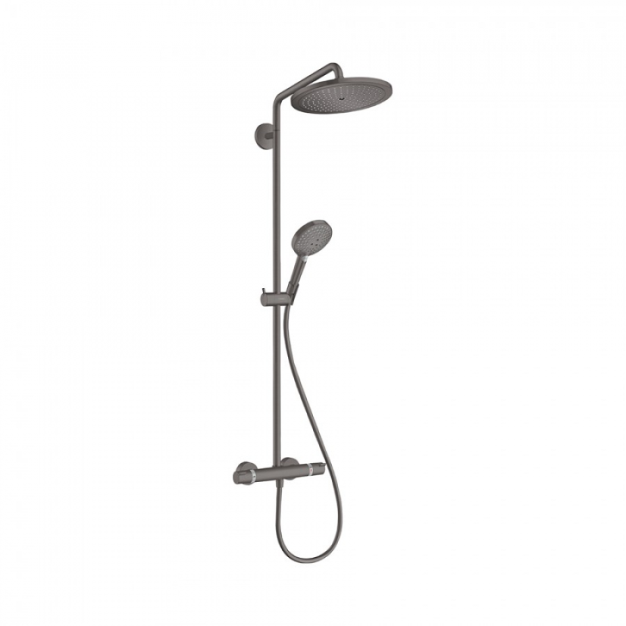 Фото Душевая стойка hansgrohe Croma Select S 280 26890340 1 режим струи шлифованный черный хром