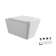 Фото Подвесной унитаз с крышкой и сиденьем Alice Hide Square 31210109SET белый матовый