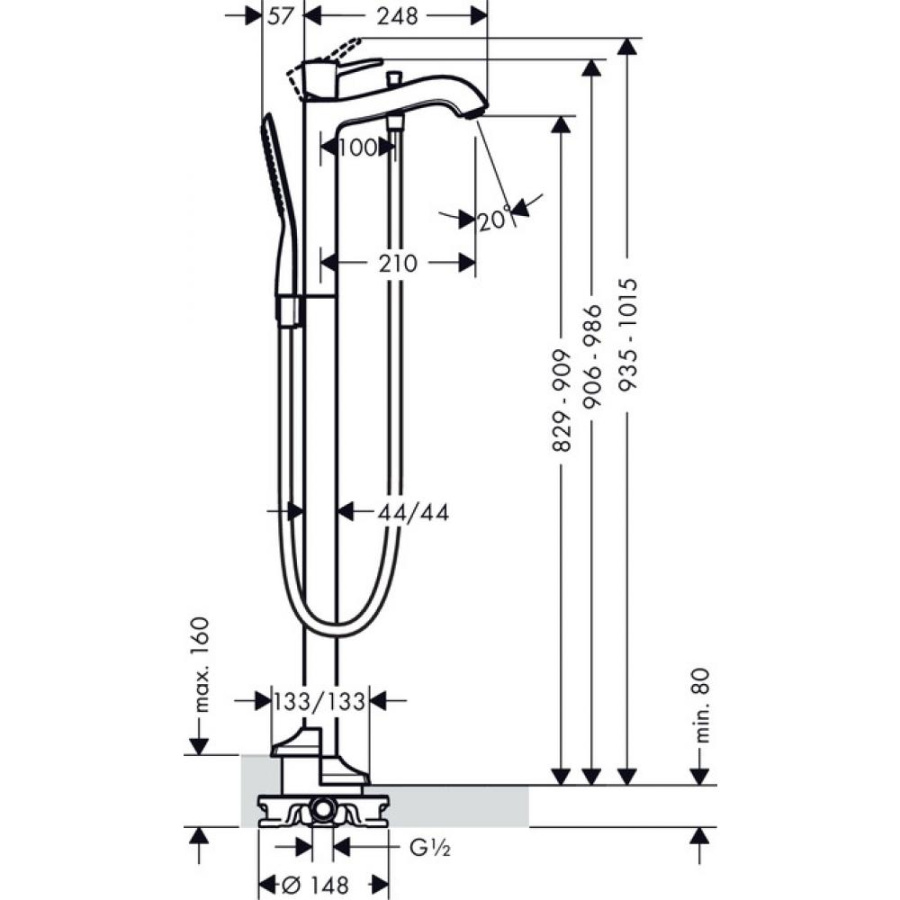 Фото Смеситель для ванны hansgrohe Metropol Classic 31445000