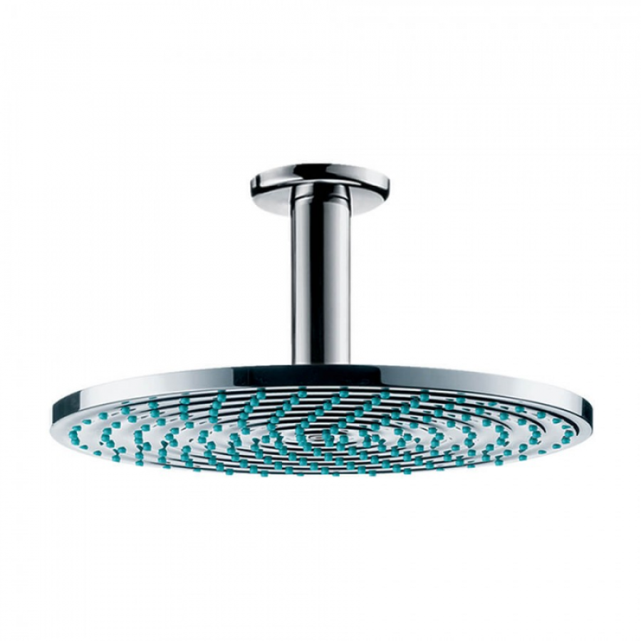 Фото Верхний душ hansgrohe 240 1jet EcoSmart 27463000 9 л/мин с потолочным подсоединением хром