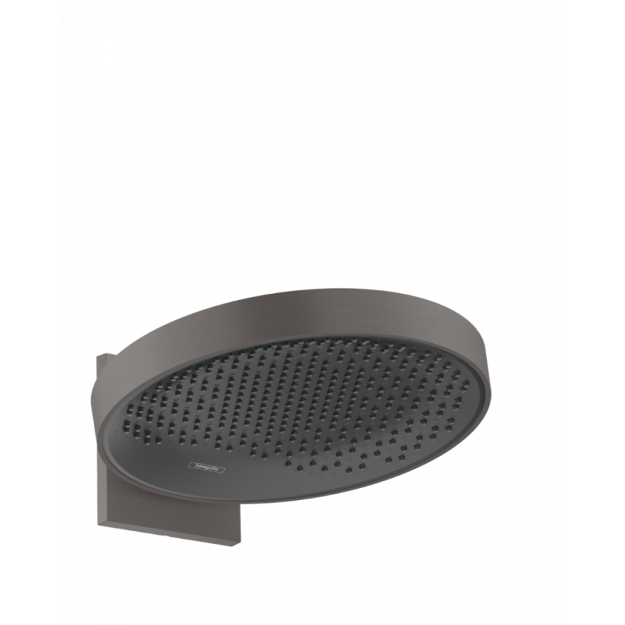 Фото Верхний душ hansgrohe Rainfinity 360 1jet 26230340 с настенным креплением, шлифованный черный хром