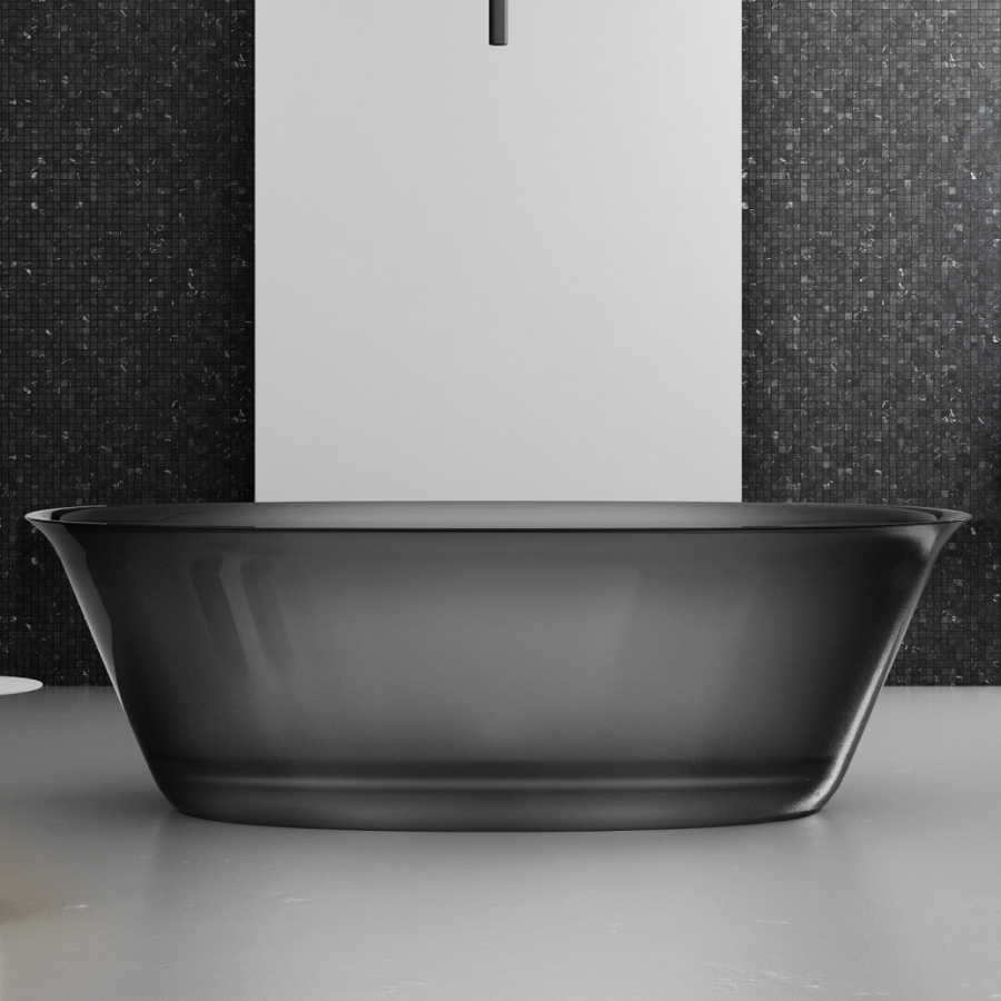 Фото Прозрачная ванна Abber Kristall 170 AT9707Onyx черный