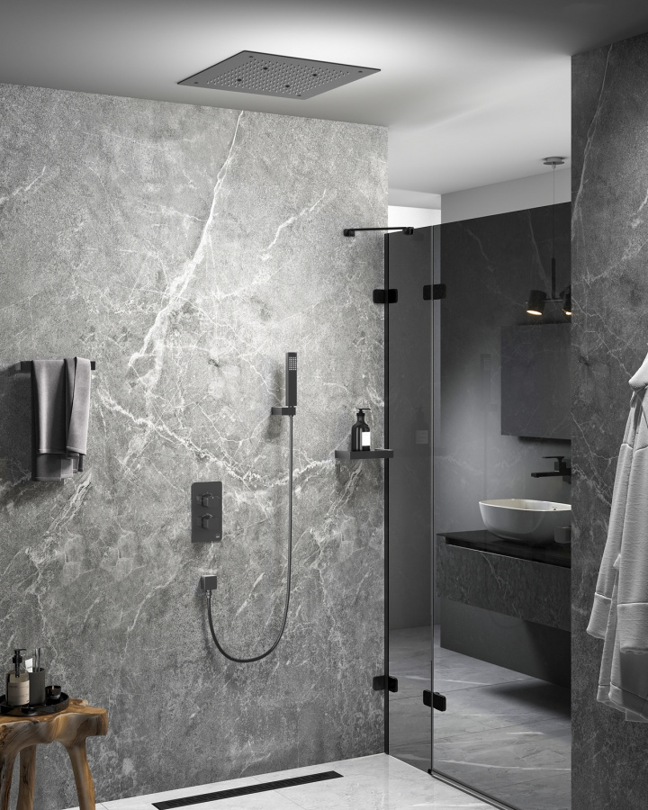 Фото Душевая система с термостатом Timo Petruma SX-5029/18SM черное золото