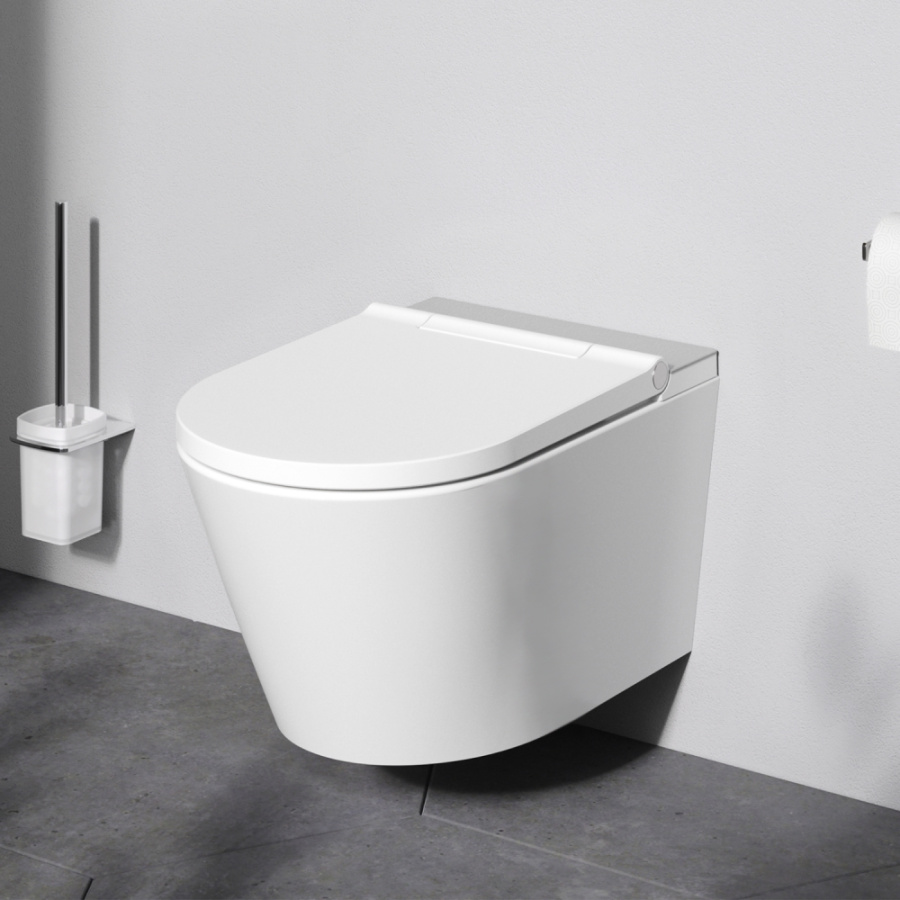 Фото Подвесной унитаз-биде AM.PM Inspire CleanCare CCC501700SC с крышкой-сиденьем