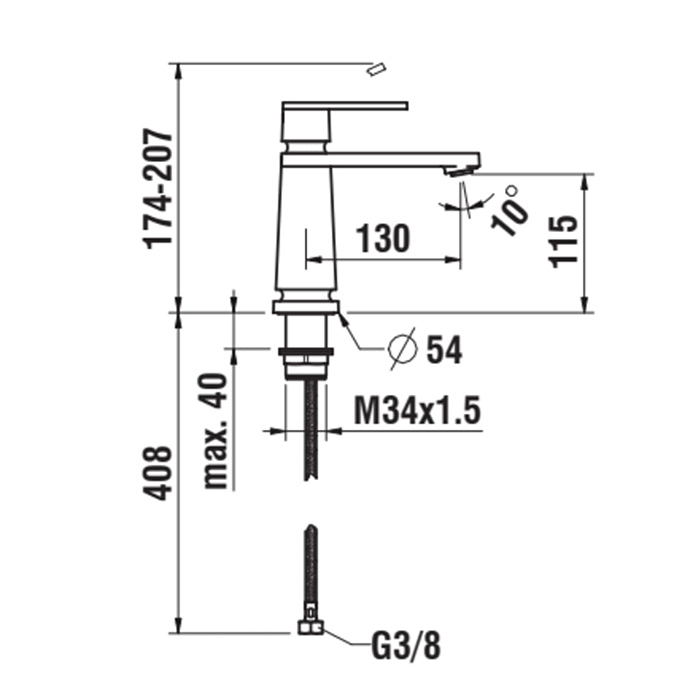 Фото Смеситель для раковины Laufen New Classic HF900504100000