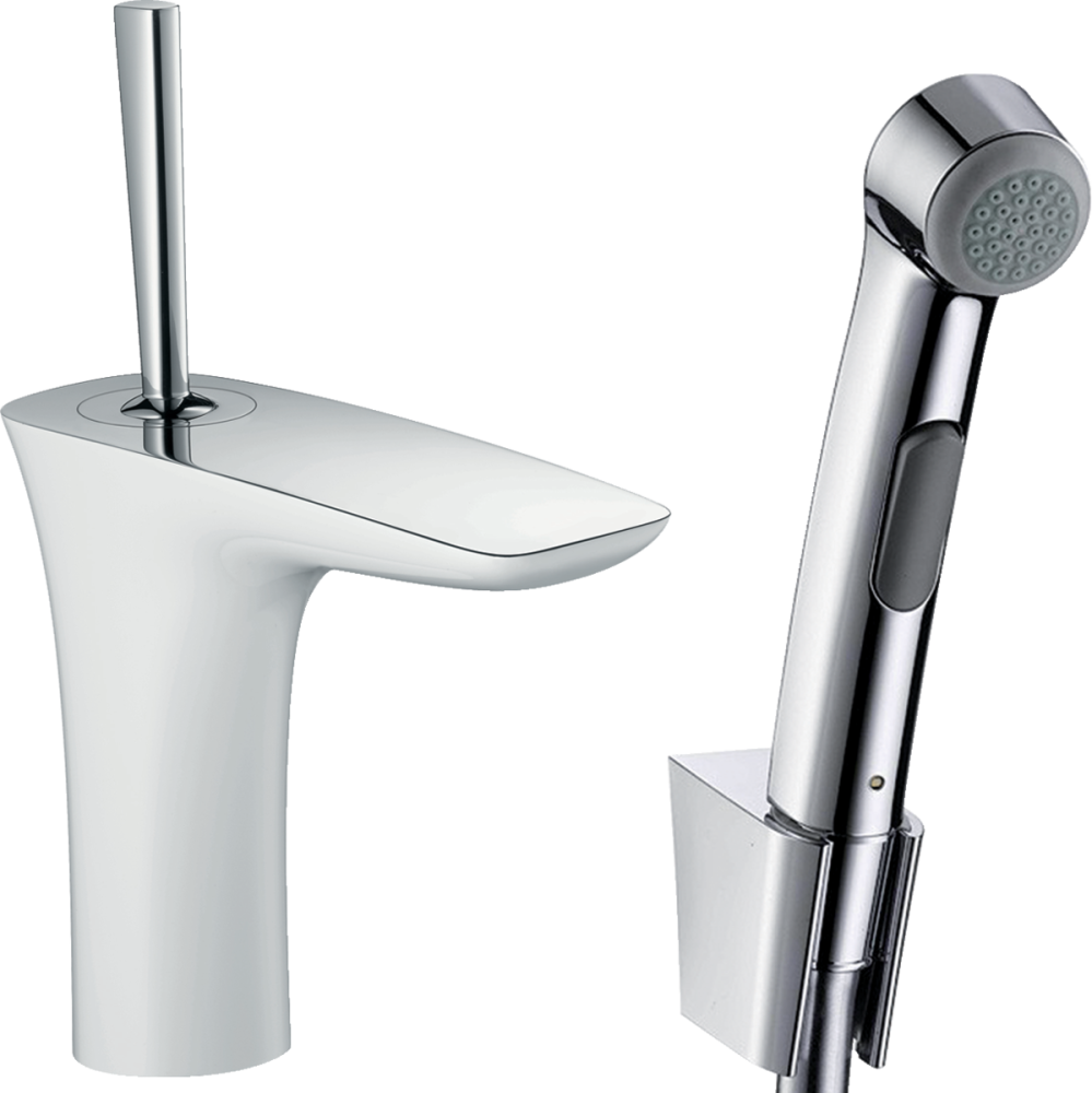 Фото Смеситель для раковины hansgrohe PuraVida 15275400 с гигиеническим душем