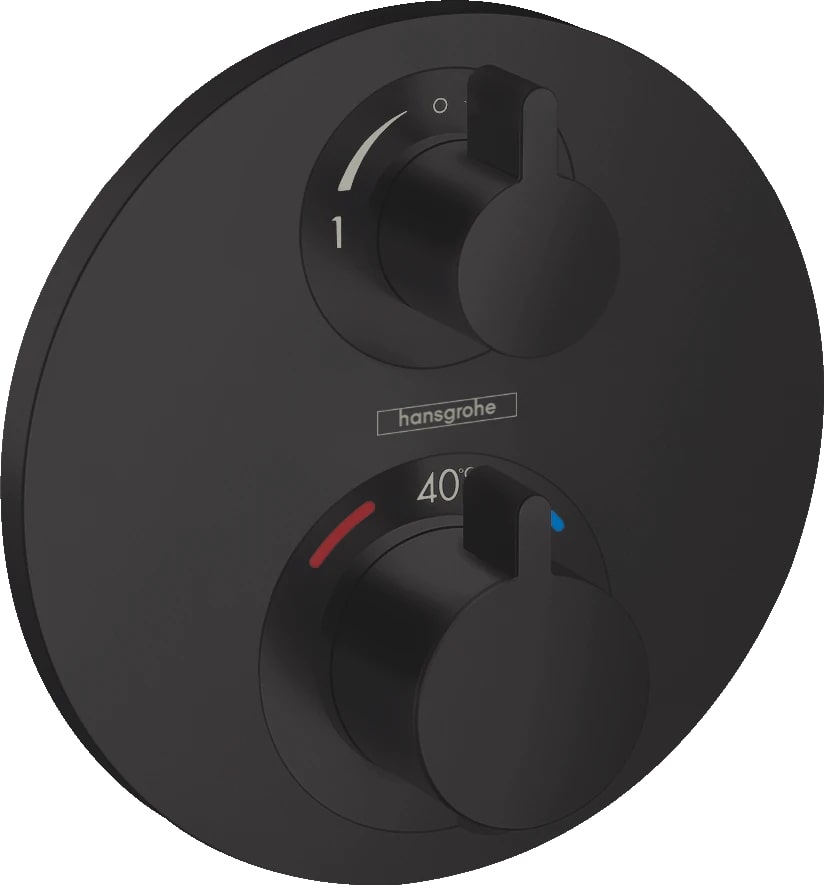 Фото Смеситель для душа с термостатом hansgrohe Ecostat S 15758670 матовый черный
