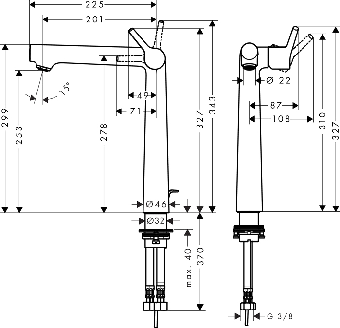 Фото Смеситель для раковины hansgrohe TALIS-S 72115000