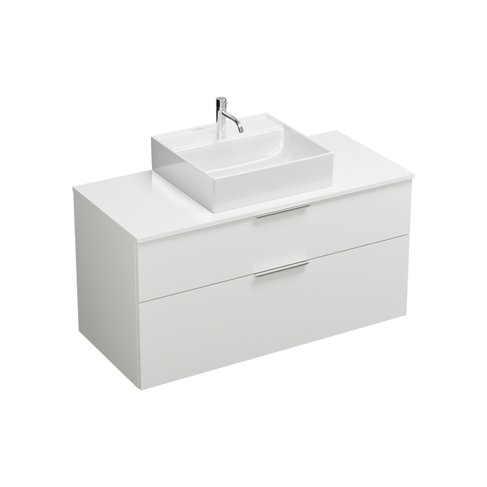 Фото Тумба с раковиной Burgbad Eqio 120 SGUP120F2009GO252C0001*1 белая матовая
