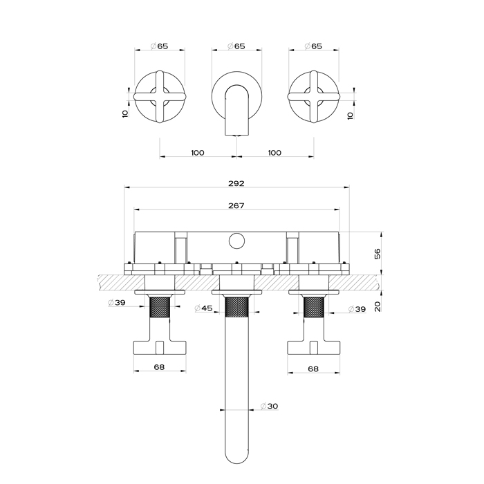 Фото Смеситель для раковины Gessi Inciso 58190#299 черный матовый