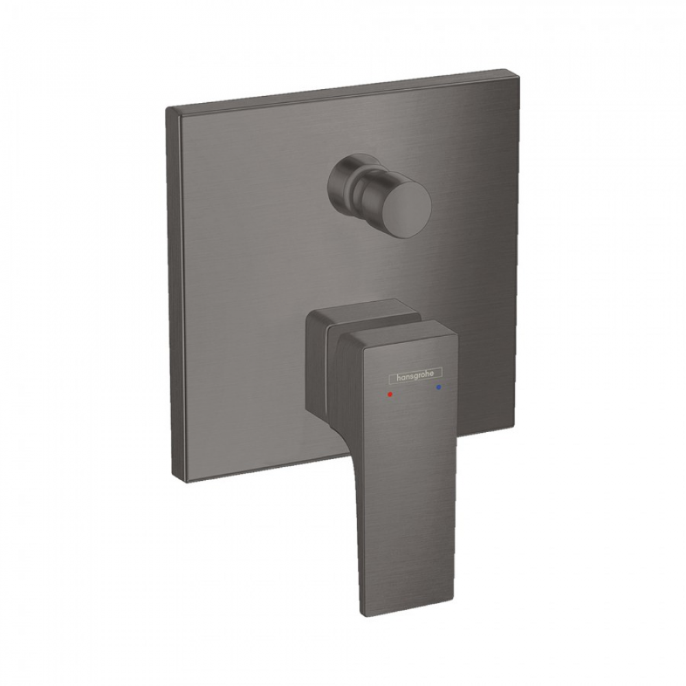 Фото Смеситель для ванны hansgrohe Metropol 32546340 со встроенной защитной комбинацией, СМ, шлифованный черный хром